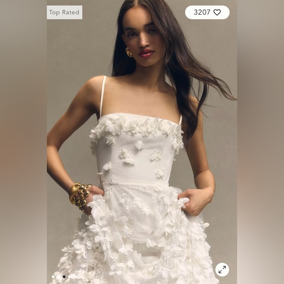 Helsi Audrey Square-Neck Floral Applique Sheer Midi Dress (without the straps) - Picture 3 of 4